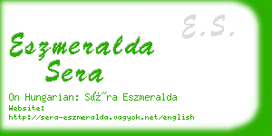 eszmeralda sera business card